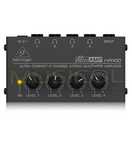 מגבר אוזניות 4 יציאות BEHRINGER HA400