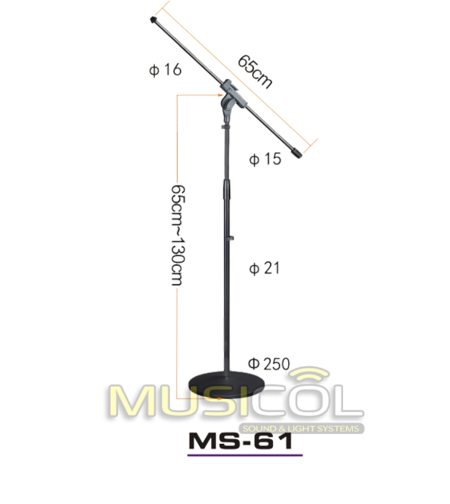 סטנד מיקרופון בסיס עגול AR ACOUSTIC MS-61