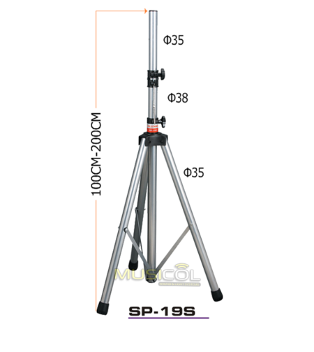 סטנד אלומניום לרמקול עד 35 ק