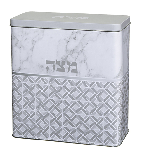 Elegant matzah tin box 20.5X19 cm