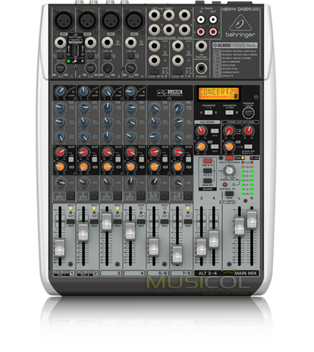 מיקסר 8 כניסות, אפקט, וכרטיס קול QX1204USB