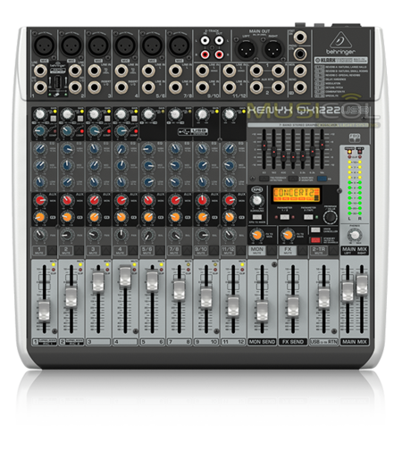 מיקסר 14 כניסות, אפקט, וכרטיס קול QX1222USB