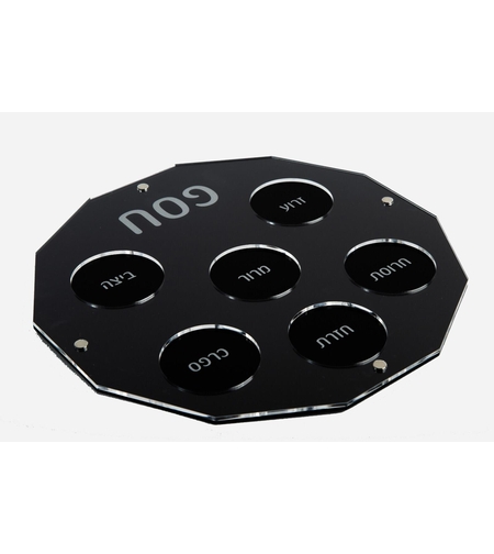 Seder plate 2 layers of black paint