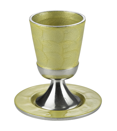 גביע קידוש אלומיניום בלי רגל מהודר עם תחתית 11 ס