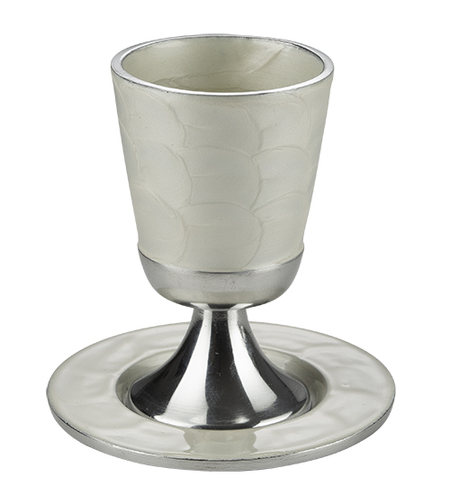 גביע קידוש אלומיניום בלי רגל מהודר עם תחתית 11 ס