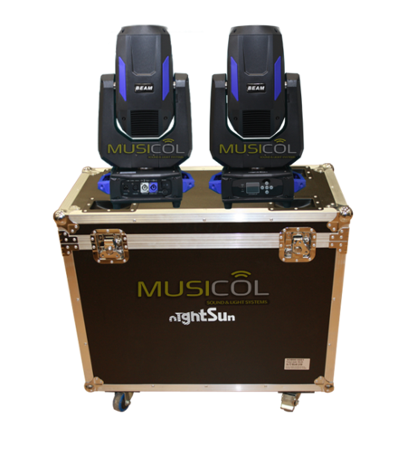 סט 2 פנסי ביים R9 + קייס BEAM260