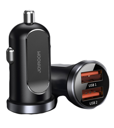  מטען מהיר 30w לטלפון מתחבר לשקע הרכב 2 כניסות USB 