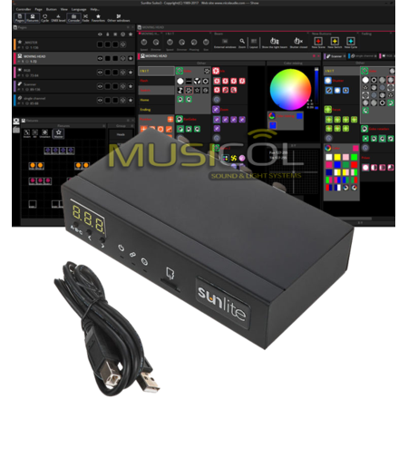 ממשק תאורה 1536 ערוצים SUNLITE3-FC