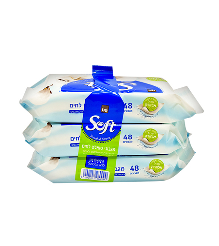 סופט מגבונים לחים נשטפים באסלה (שלישיה במארז)