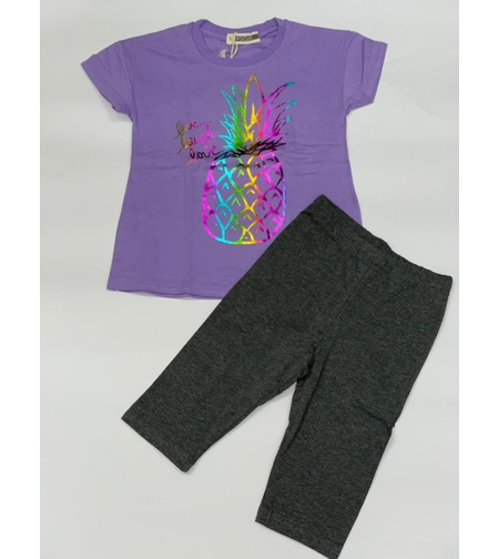 חליפת בנות (2-10) FOCUS סגול\אפור