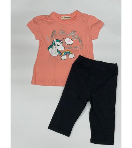 חליפת בנות (2-10) FOCUS ורוד\לבן