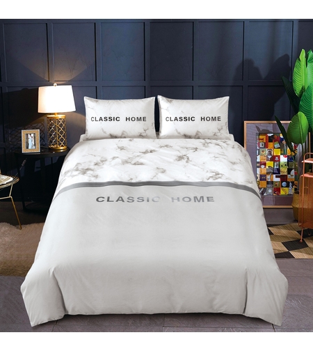  מצעי פדני אפור לבן 180/200 