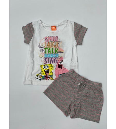 פיג'מה בנות 2-10 לבן\כחול 