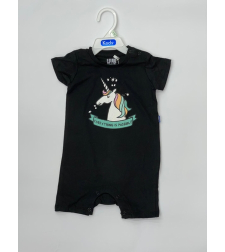 אוברול בייבי בנות 3M-24M סגול\שחור 