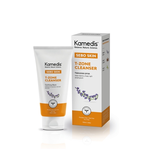תרחיץ פנים טיפולי לעור מגורה ואדמומי | Kamedis