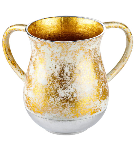 נטלה מהודרת קלה מאלומיניום בגוון לבן וזהב 13ס