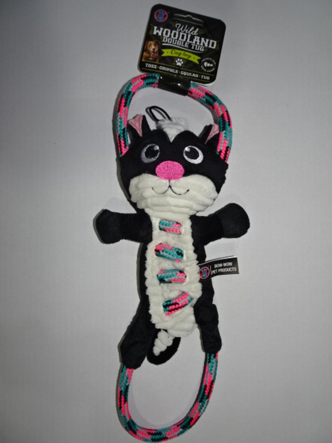 צעצוע לכלב - בובת חיות עם חבל משולב