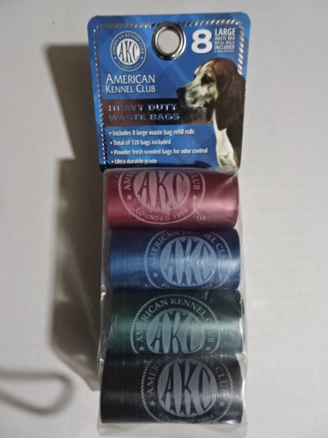 שקיות לאיסוף צרכים לכלב-ריחניות. 8 גלילים 120 יח' AKC