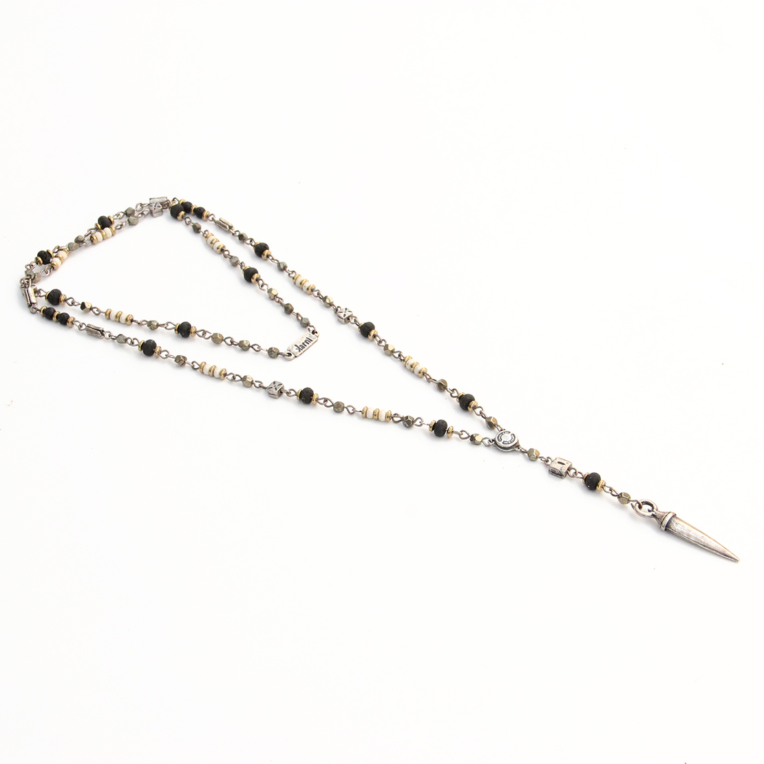 שרשרת שמיניות גברים - פיריט, שחור, לבן, זהב