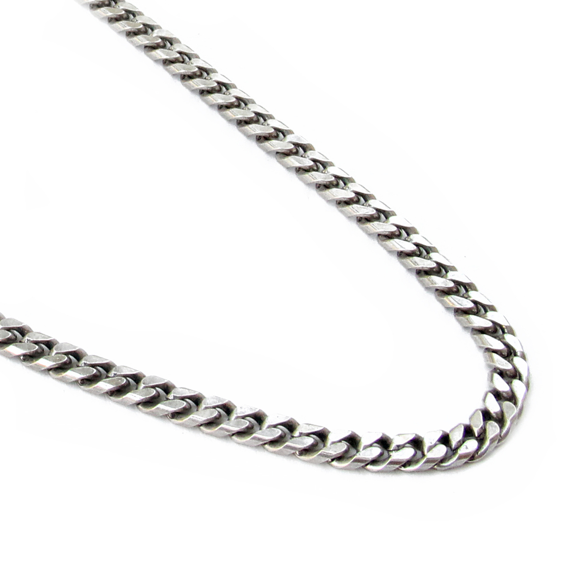 שרשרת גורמט דק גברים - כסף מט 