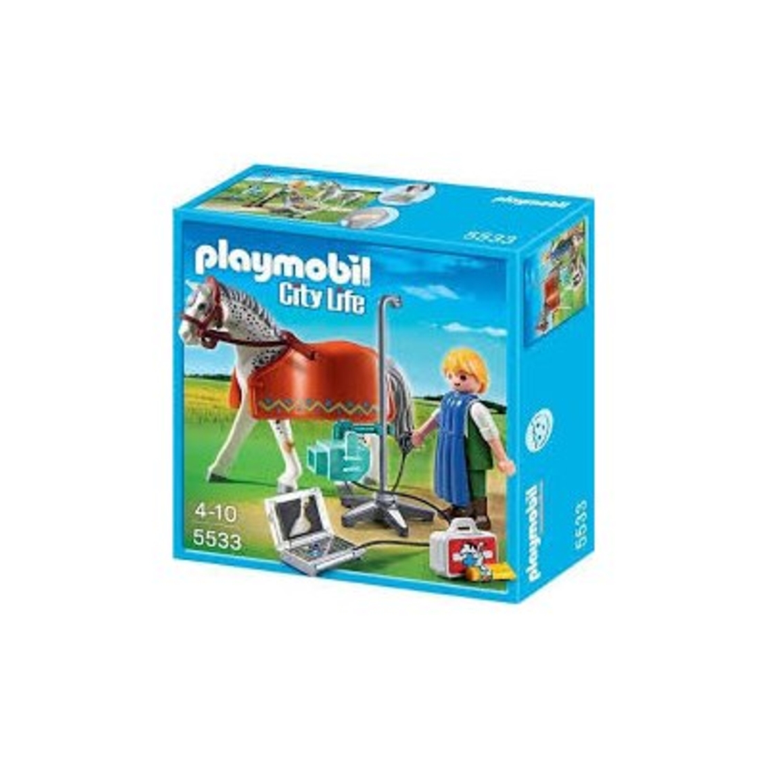 פליימוביל 5533 - סוס עם טכנאי רנטגן - אריזה פגומה