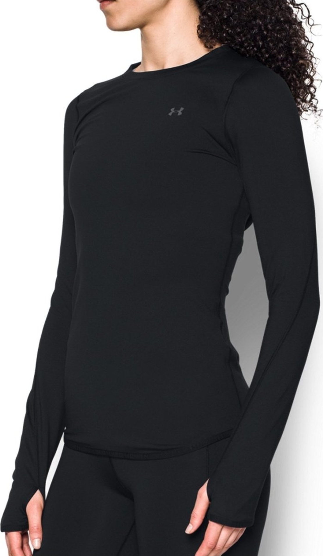 חולצת אנדר ארמור Under Armour Women's Black ColdGear Armour Crew 