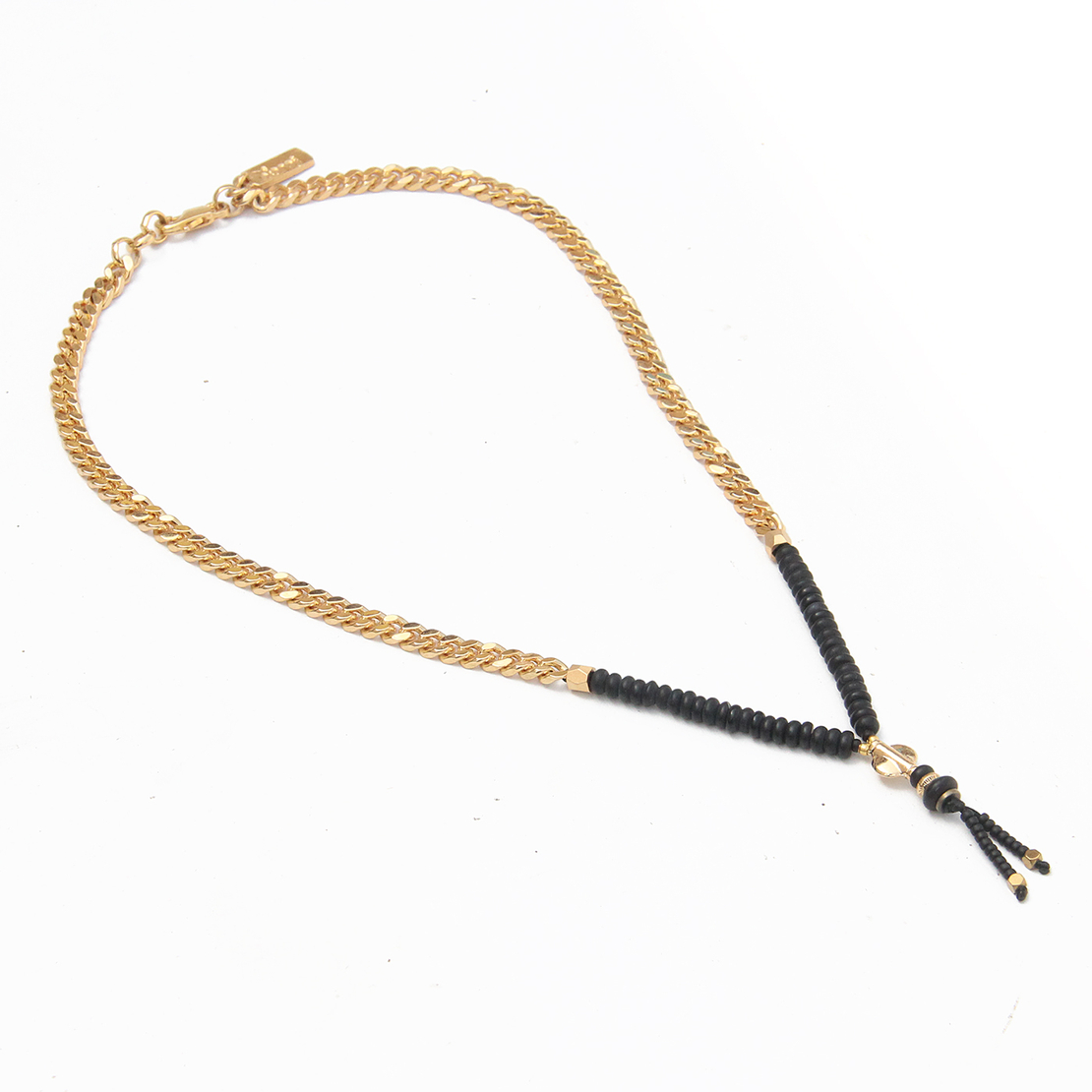 שרשרת אתנית מהדורה - שחור, זהב