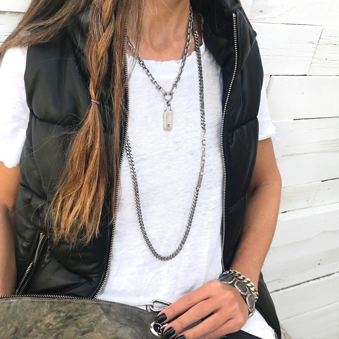 שרשרת גורמט אשלי - כסף מושחר