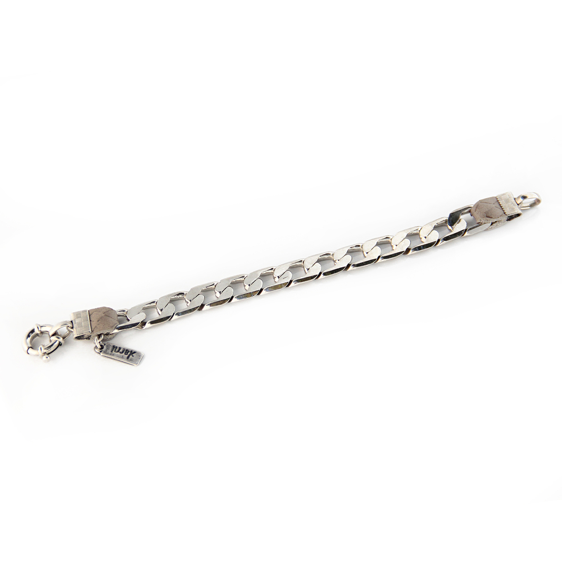 צמיד גורמט עבה - בז', ניקל 