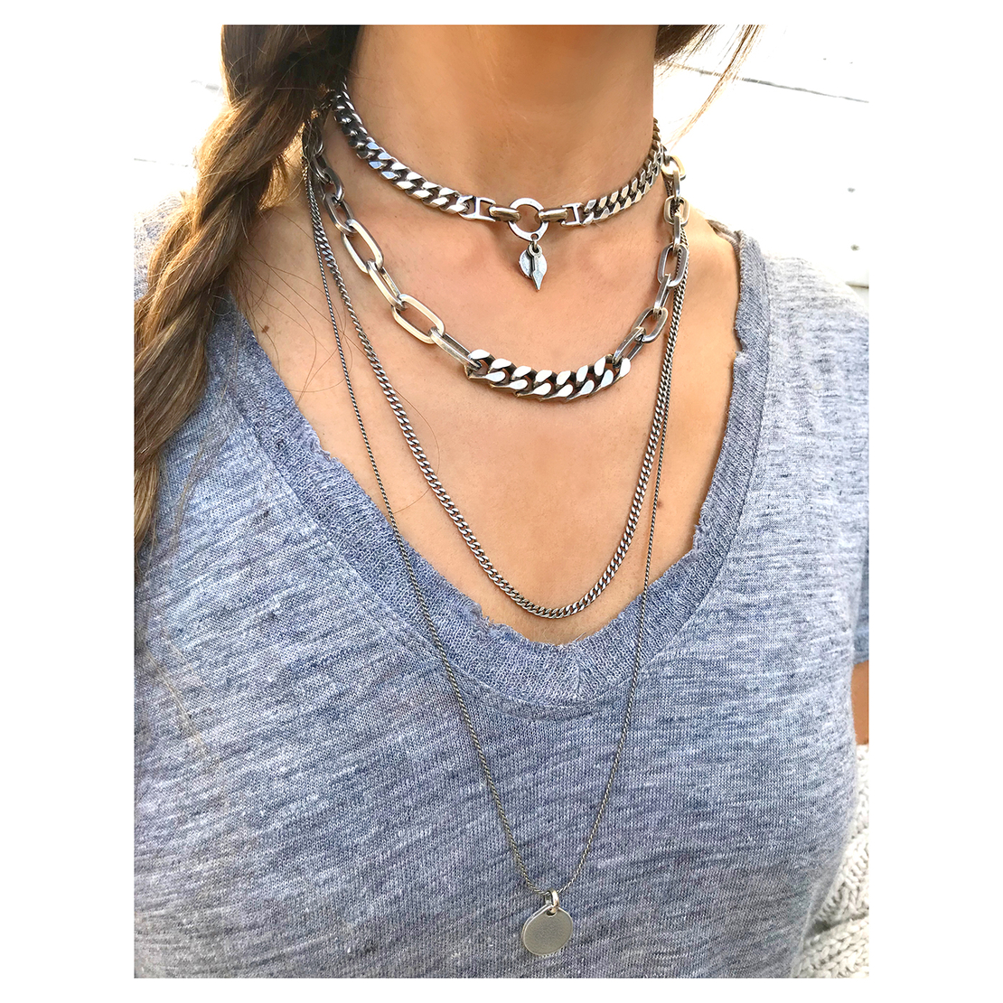 קומבינציית שרשראות - אביב כסוף