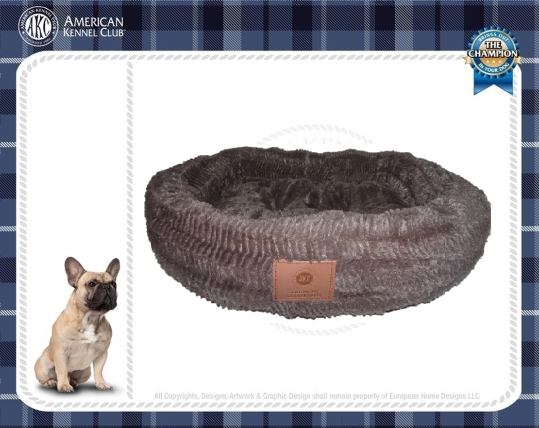 מיטה לכלב בינוני פרווה קטיפתית - AKC