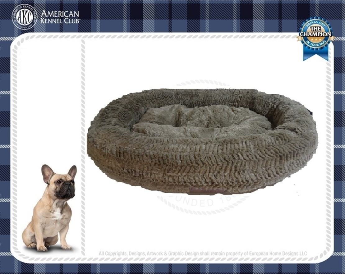 מיטה לכלב בינוני פרווה קטיפתית - AKC