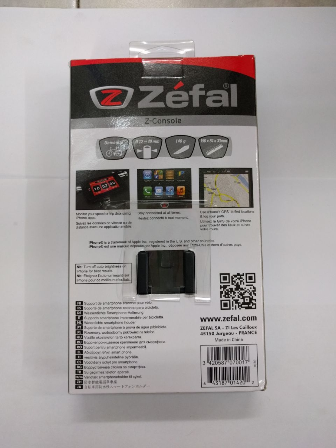 מתקן לנייד זפאל נגד מים לאייפון 4 ו5 zefal