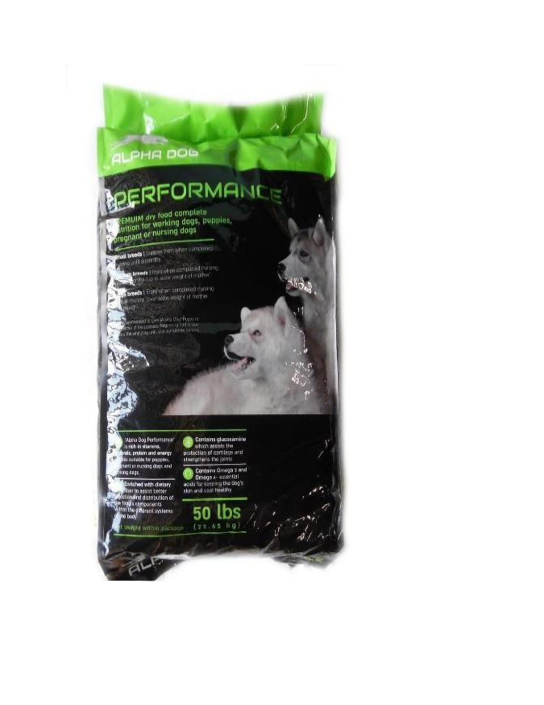ALPHA DOG Performance אלפא דוג פרפורמנס מזון יבש כלבים 22.65 ק