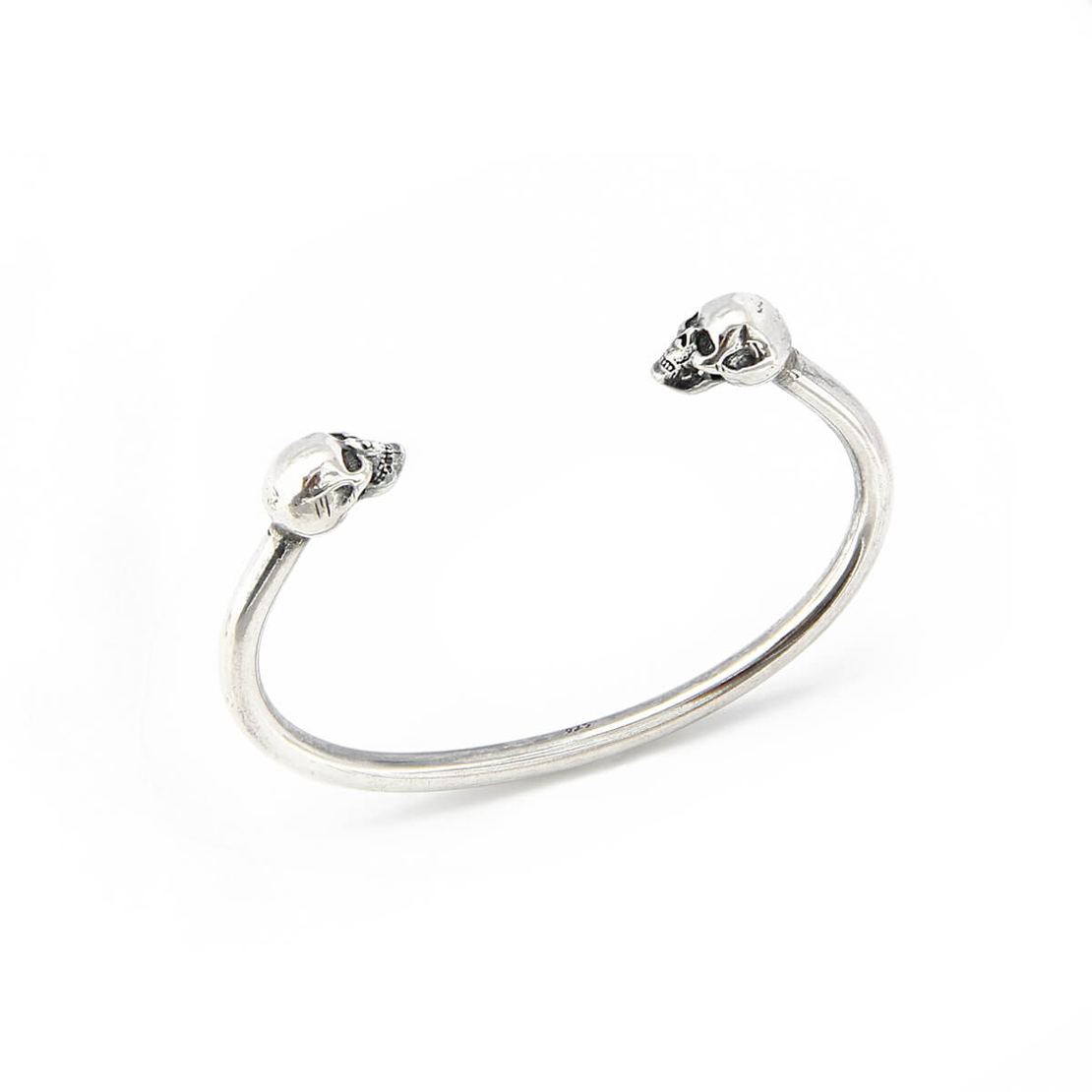 צמיד גולגולות גברים - כסף 925