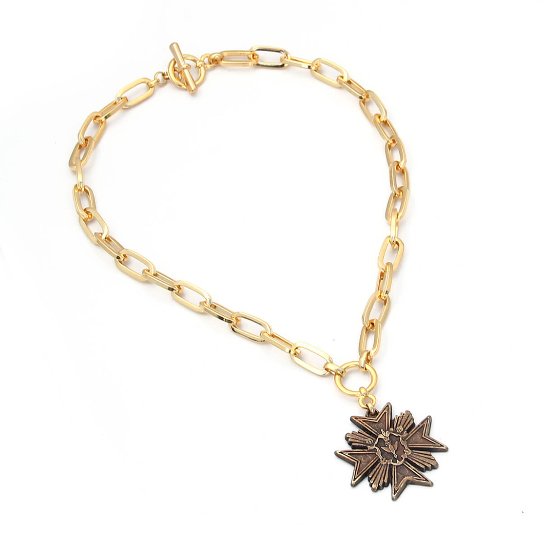 שרשרת הארלם מדליון - זהובה 