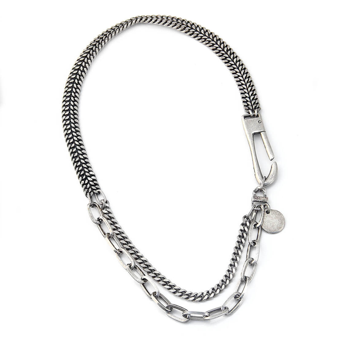 שרשרת קורטני - כסף מושחר 