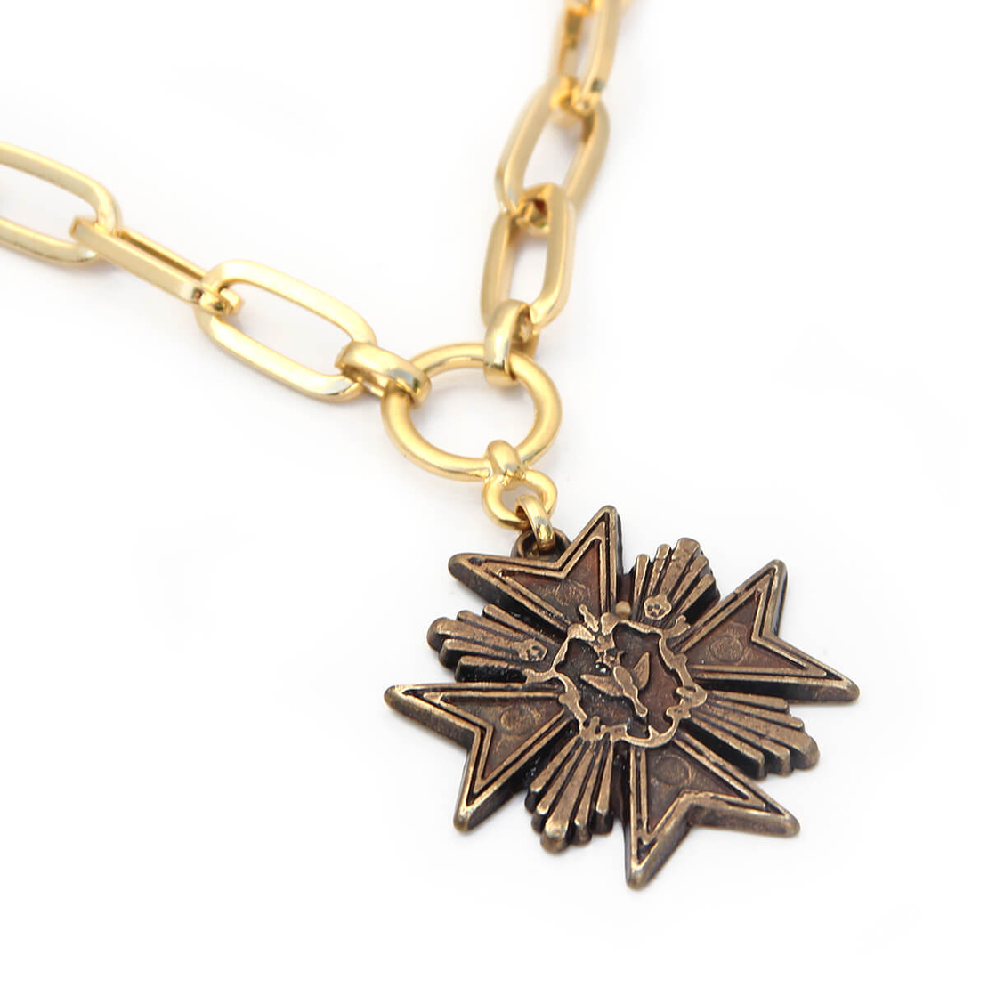 שרשרת הארלם מדליון - זהובה 