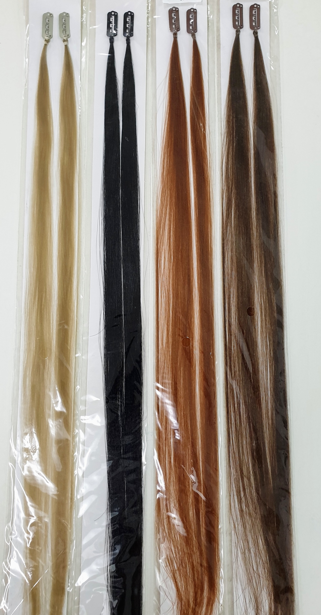  Colorful synthetic hair stripes