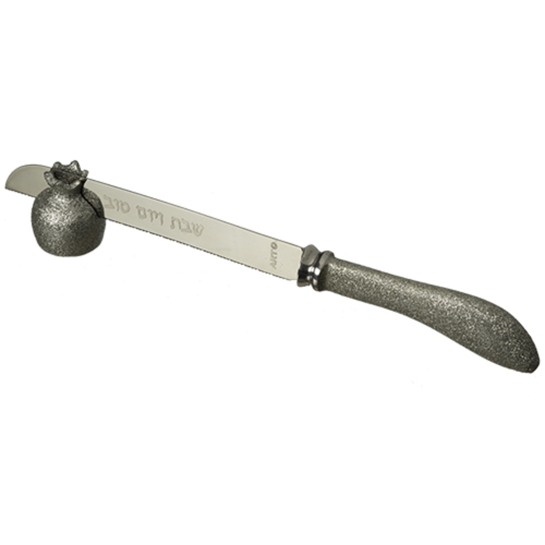 סכין מהודרת עם הדפס ומעמד רימון