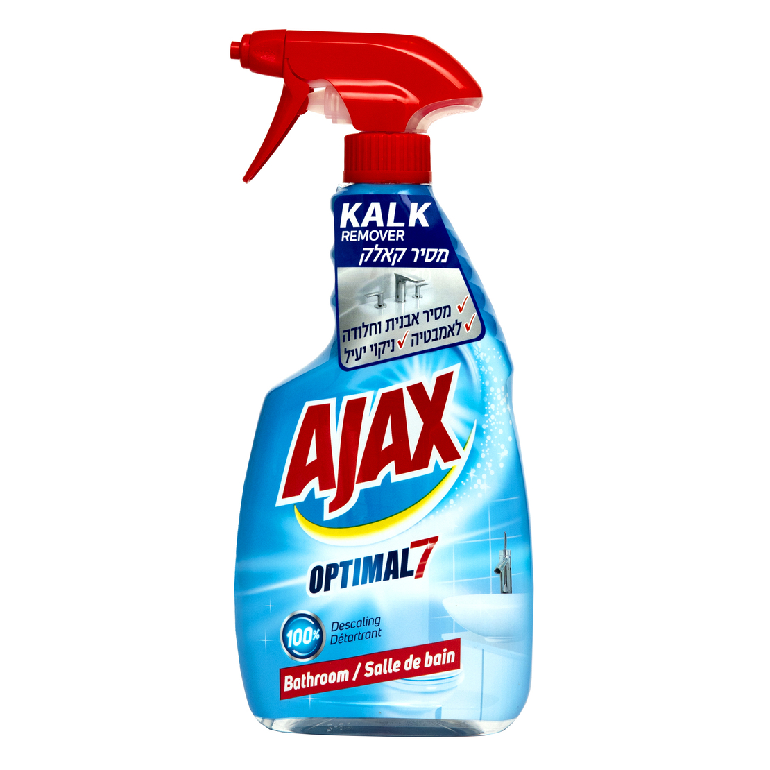 אג'קס ספריי לאמבטיה לניקוי יסודי יעיל וללא מאמץ 600 מ