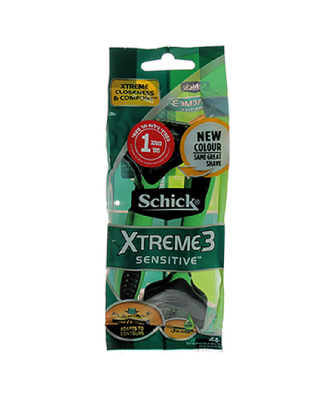 שיק אקסטרים 3 סכין חד פעמי לגבר עם עור רגיש