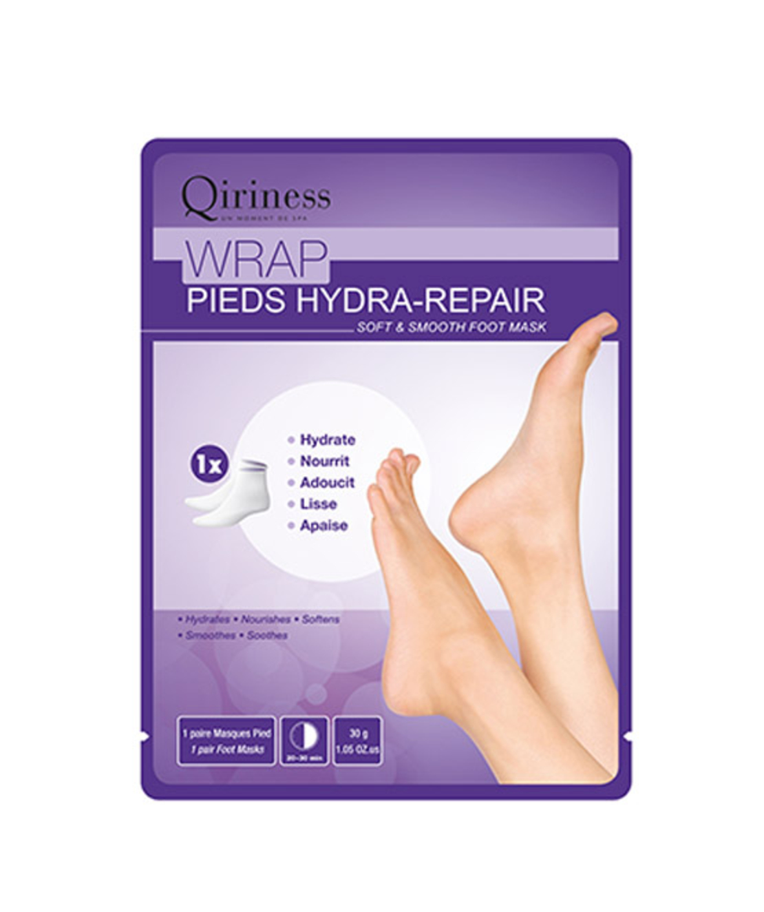 קירינס מסכת גוף עטיפת לחות לכפות רגליים 30 גרם