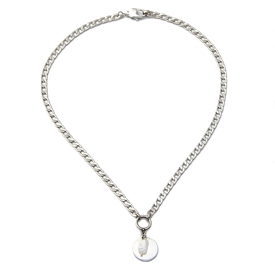 שרשרת גורמט מטבע פנינה 