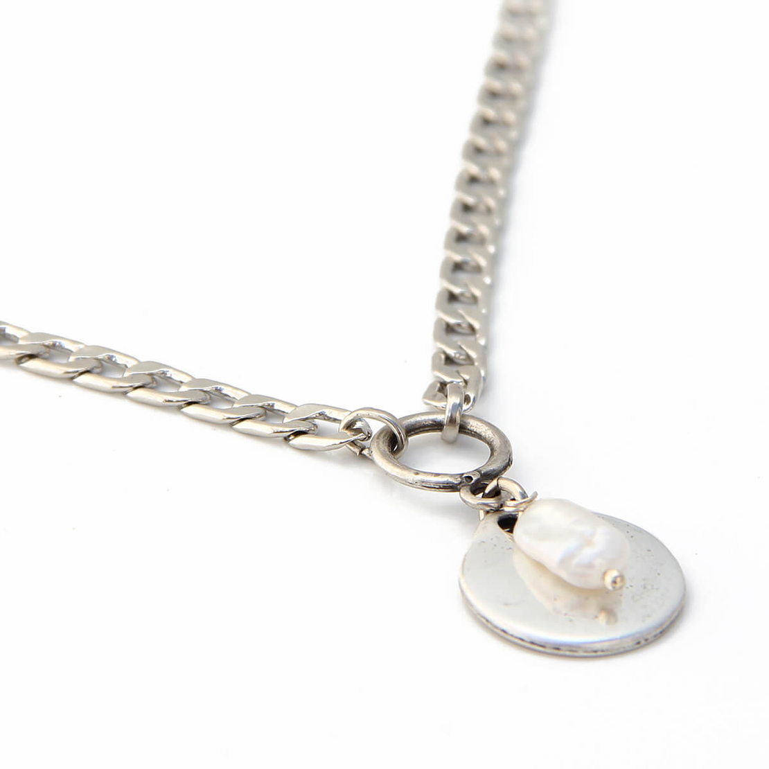 שרשרת גורמט מטבע פנינה 