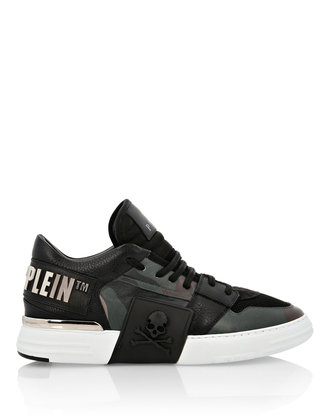 PHILLIP PLEIN- PHANTOM KICK$ LO-TOP CAMOUFLAGE 