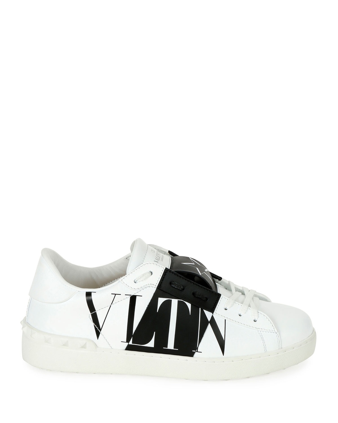 VALENTINO - Rockstud Walker Leather Sneakers