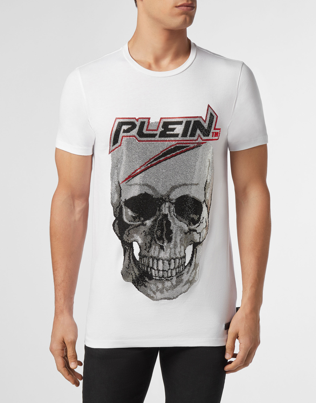   T-shirt Platinum Cut Round Neck Space Plein ‏- PHILIPP PLEIN