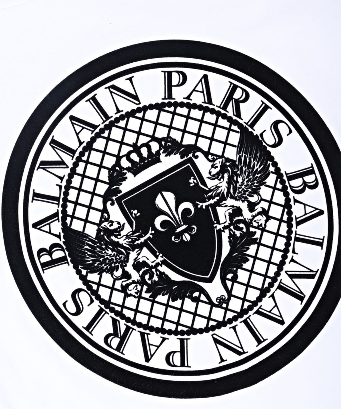  BALMAIN -  T-shirt With Balmain Medallion Print