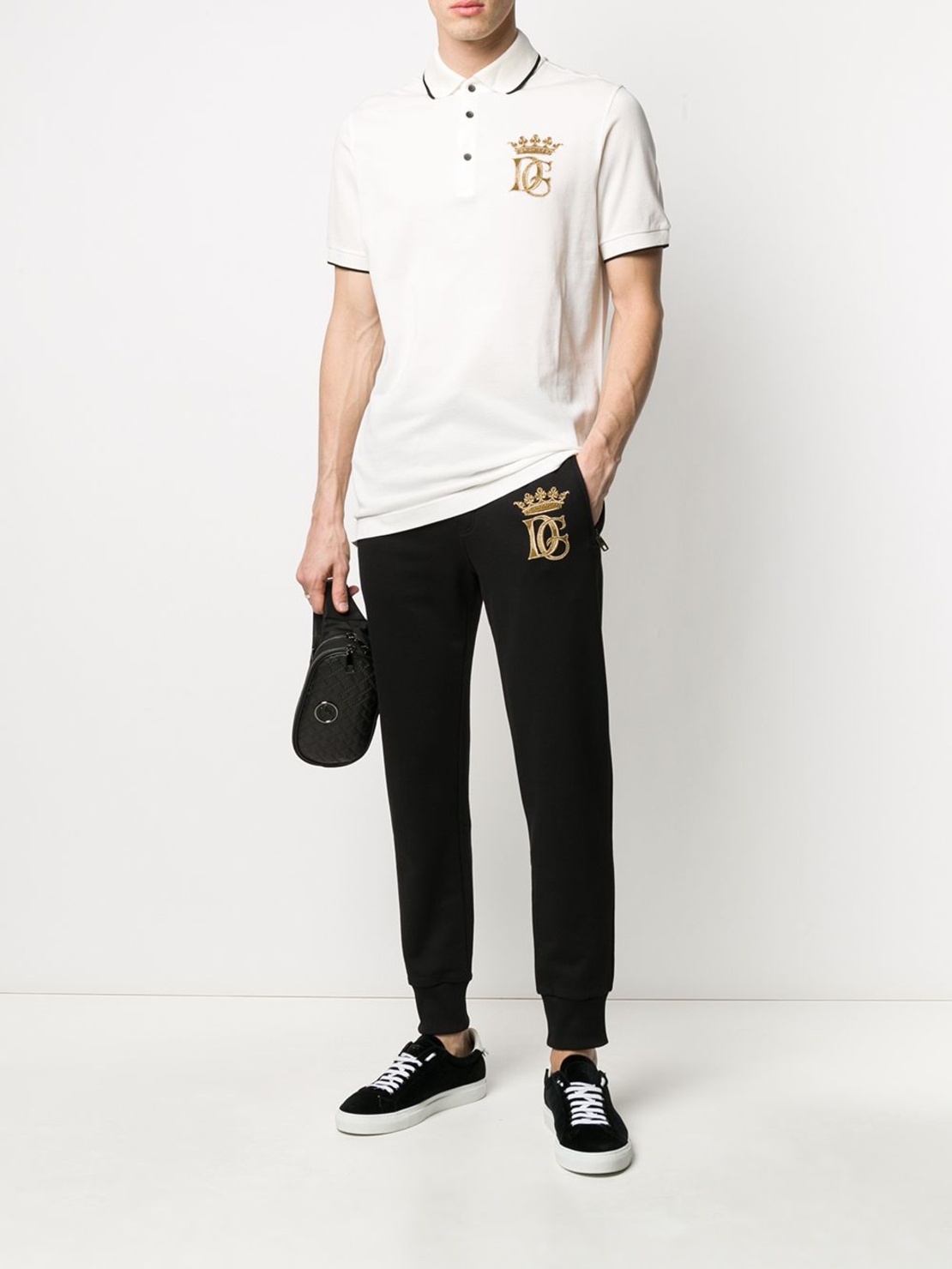   Dolce & Gabbana - DG Crown Polo Shirt - white